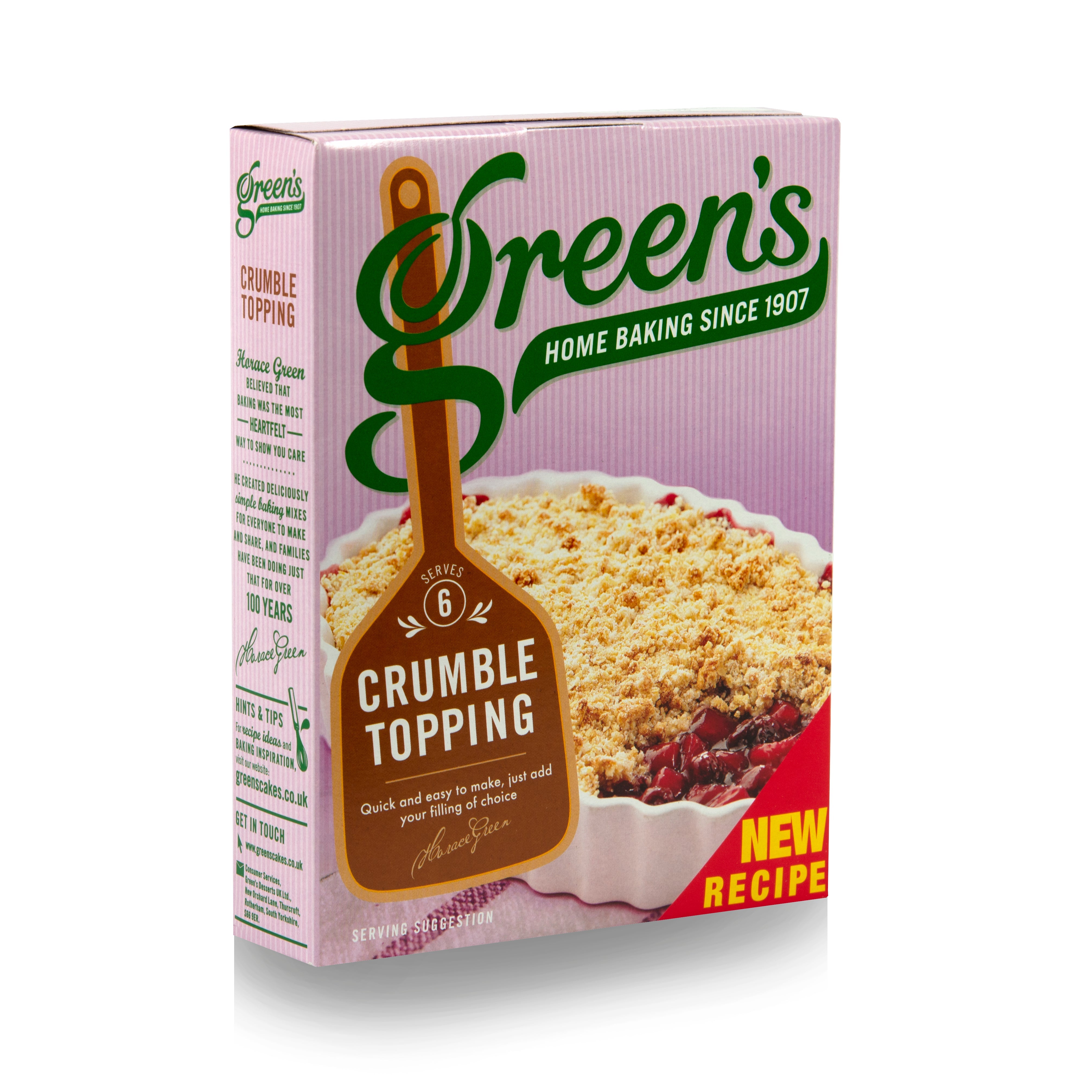 Green's Crumble Topping 280g - Pack of 6