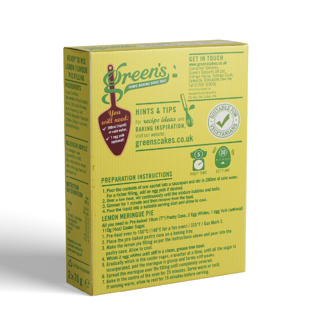 Green's Lemon Pie Filling Mix 140g