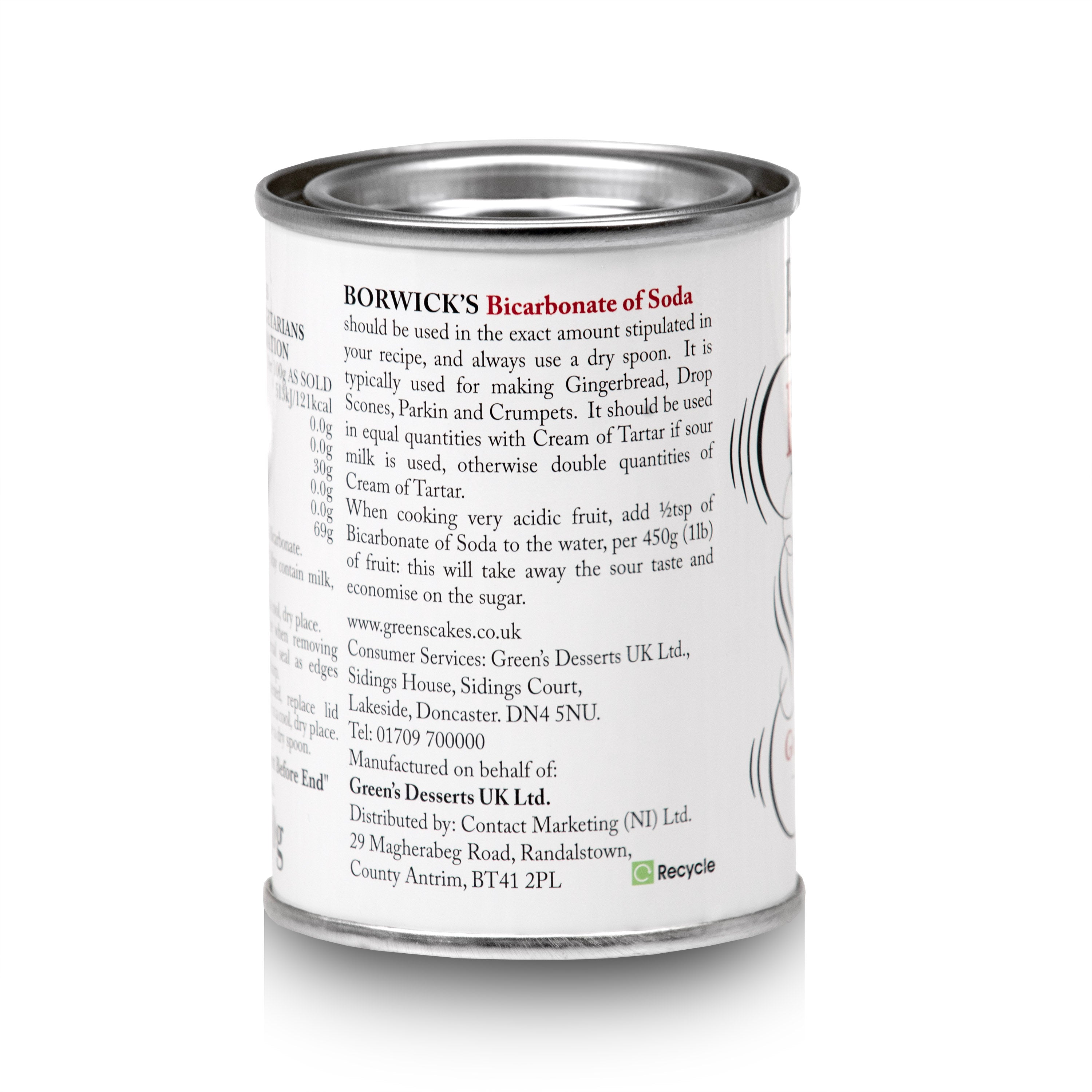 Borwick's Bicarbonate of Soda 100g