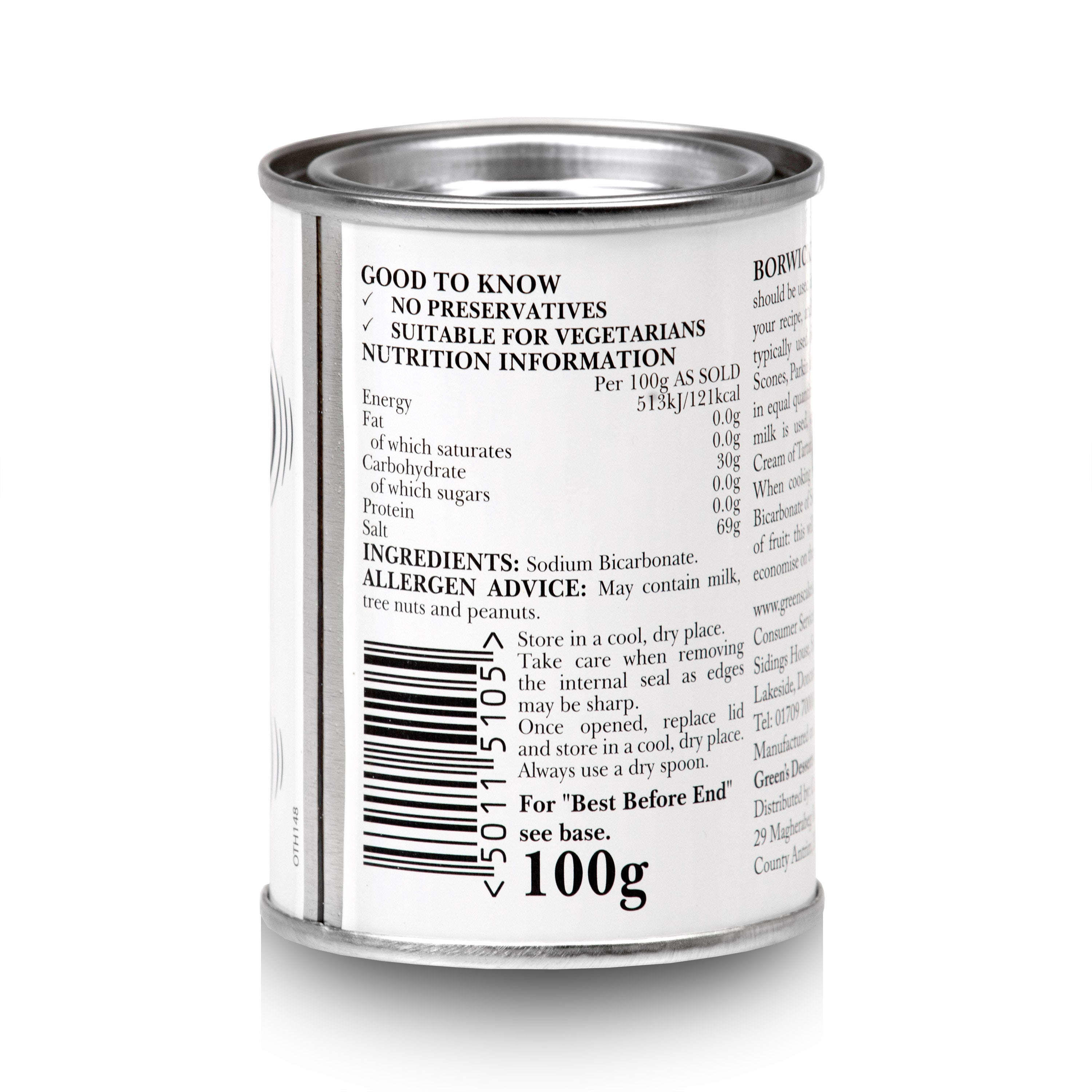 Borwick's Bicarbonate of Soda 100g