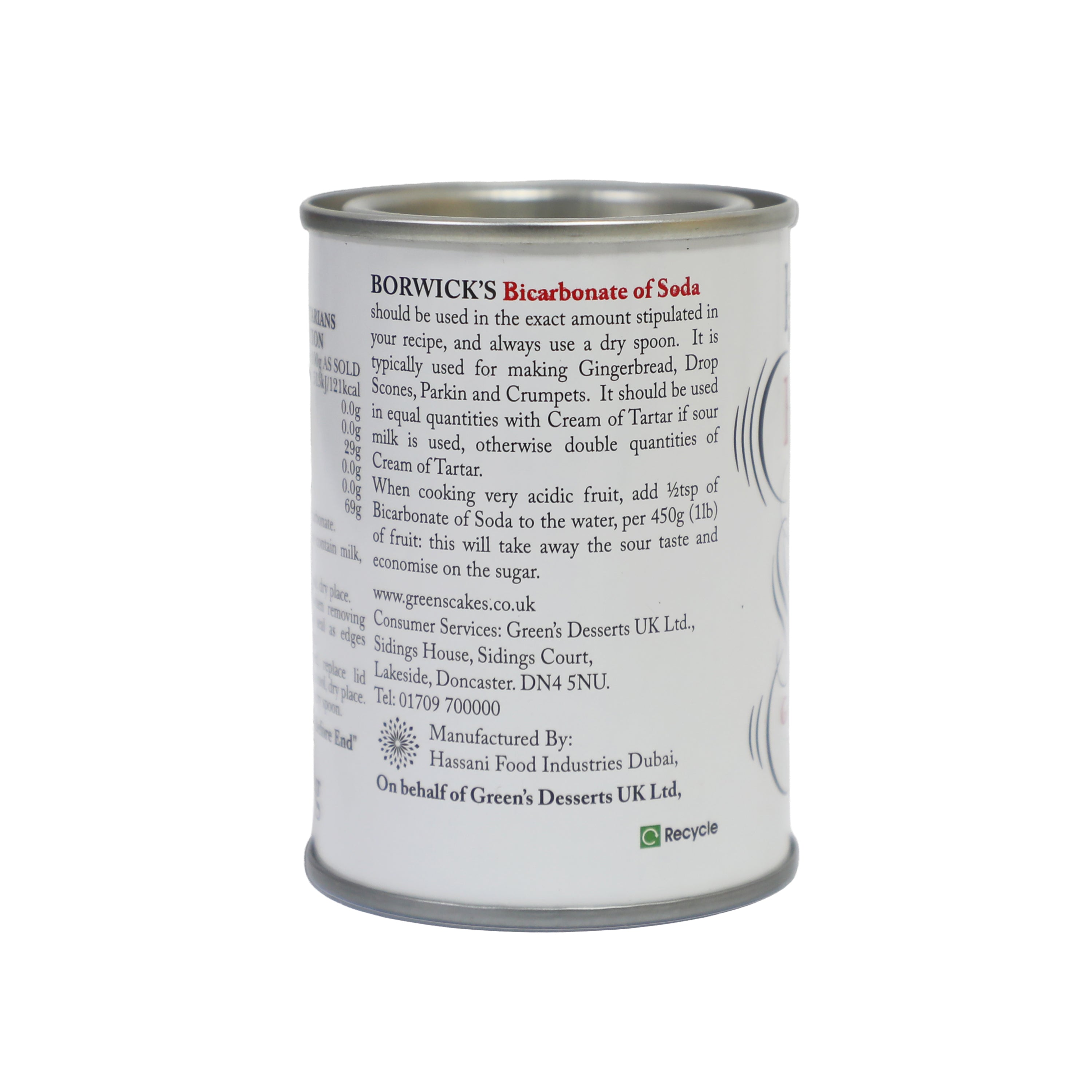 Borwick's Bicarbonate of Soda 100g