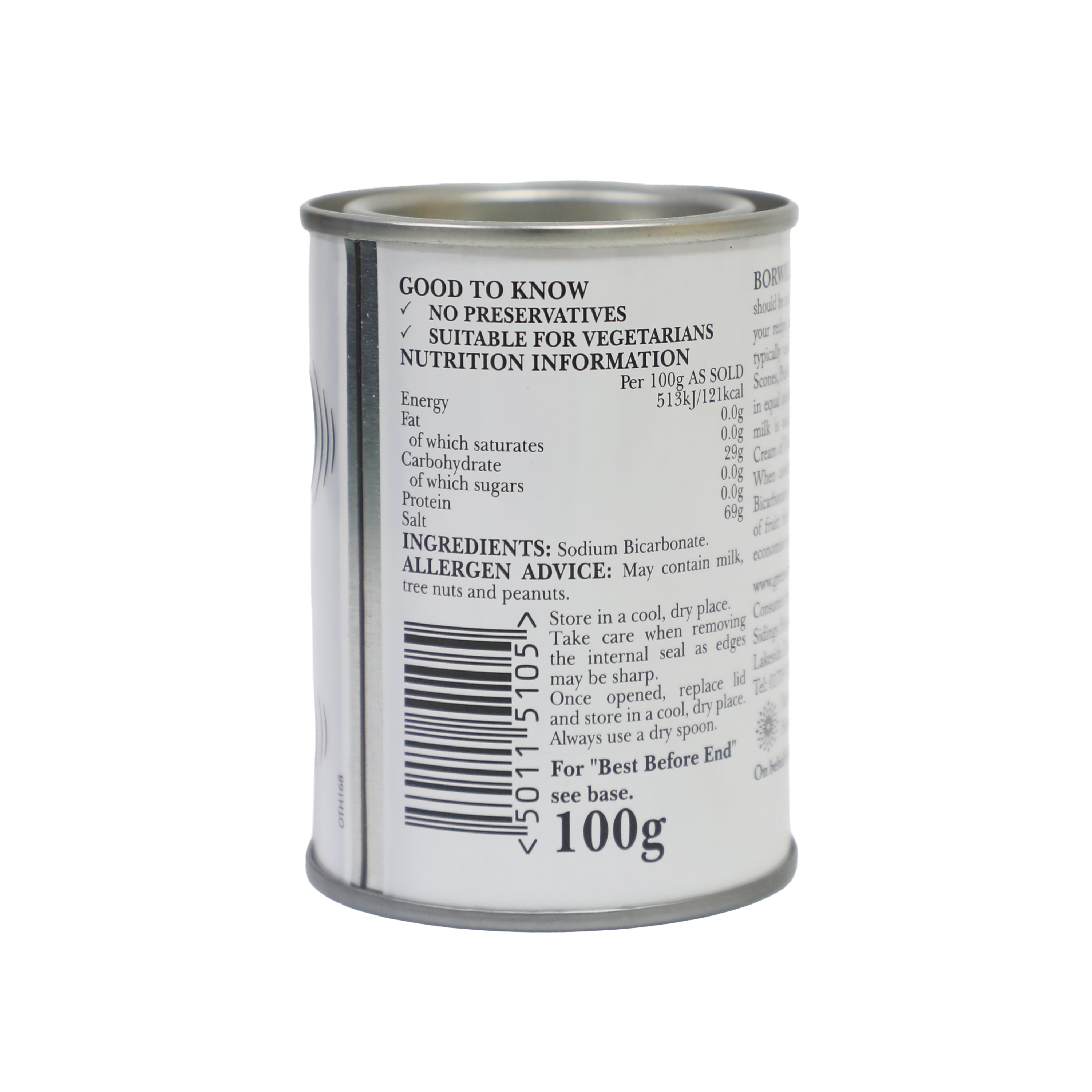 Borwick's Bicarbonate of Soda 100g