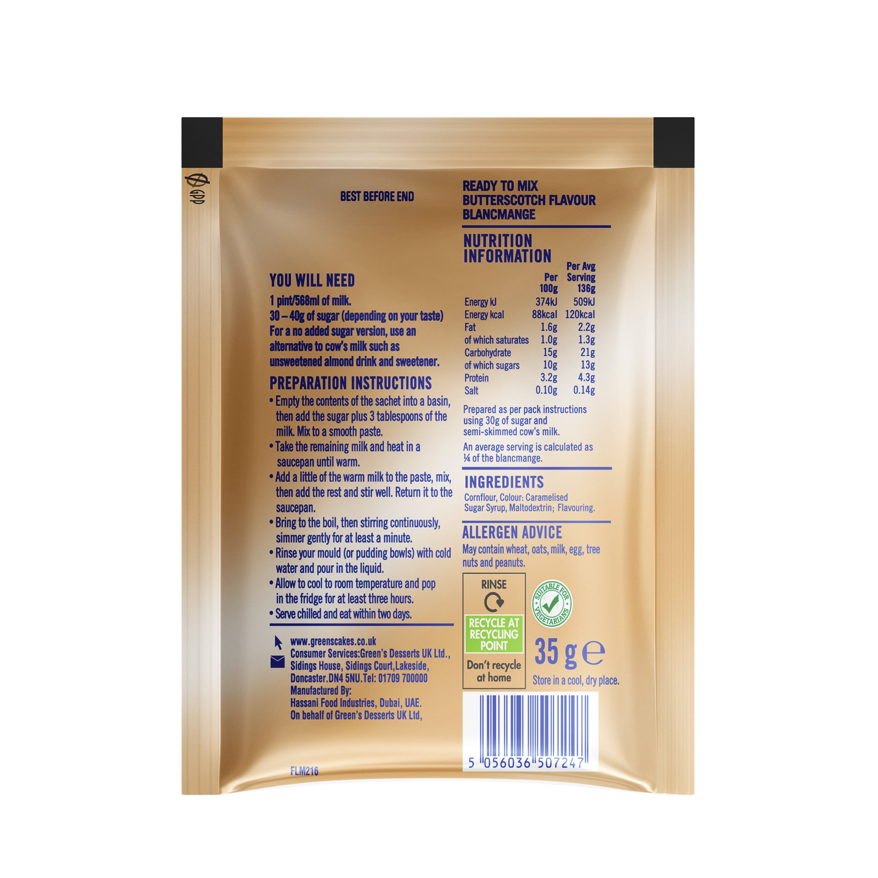 Pearce Duff's Butterscotch Blancmange 35g