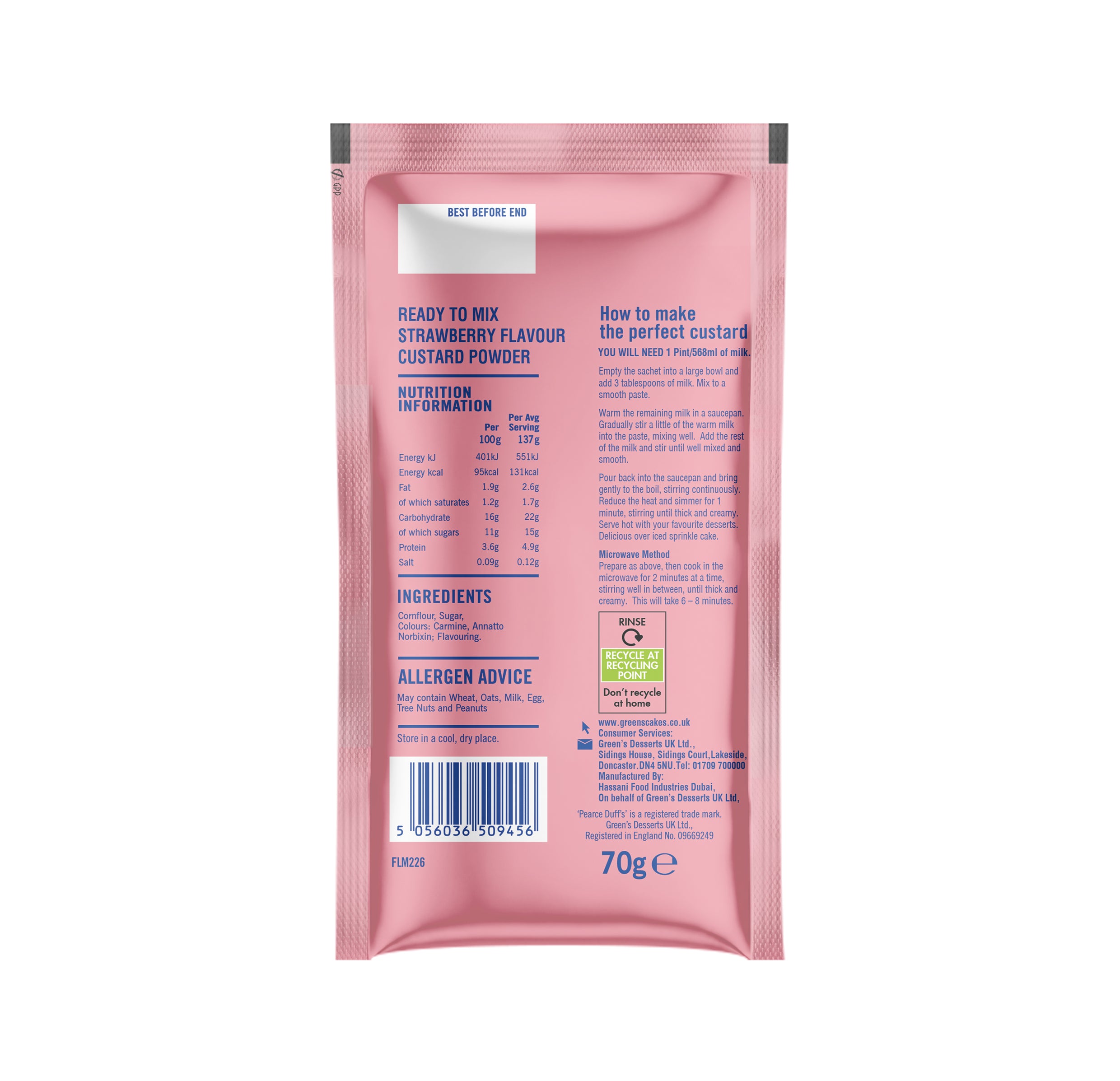 Pearce Duff's Strawberry Custard 70g