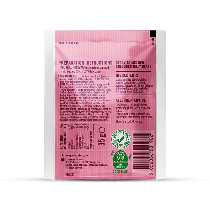 Green's Red Quick Jel Mix 35g