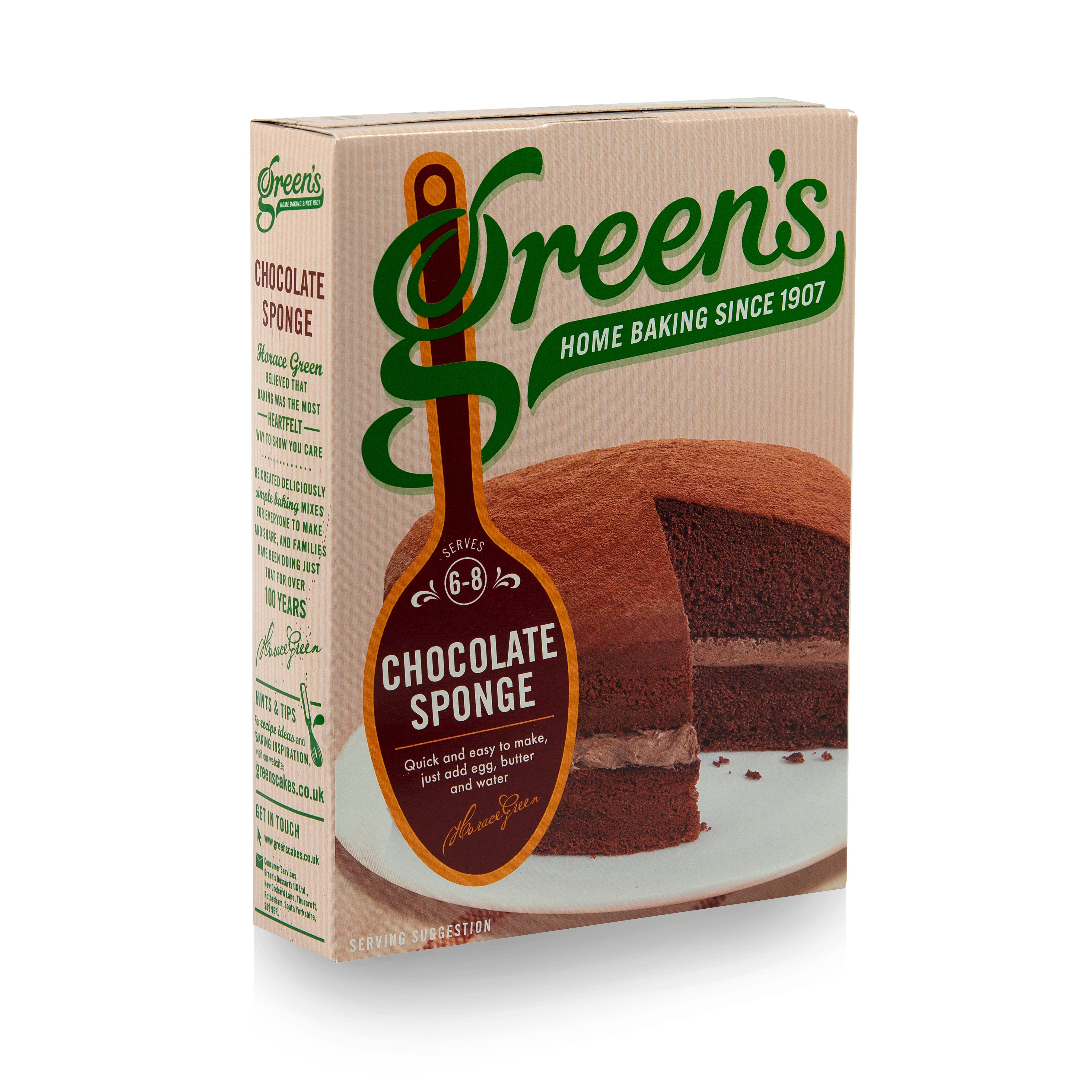 Green's Chocolate Sponge Mix 221g - Pack of 6