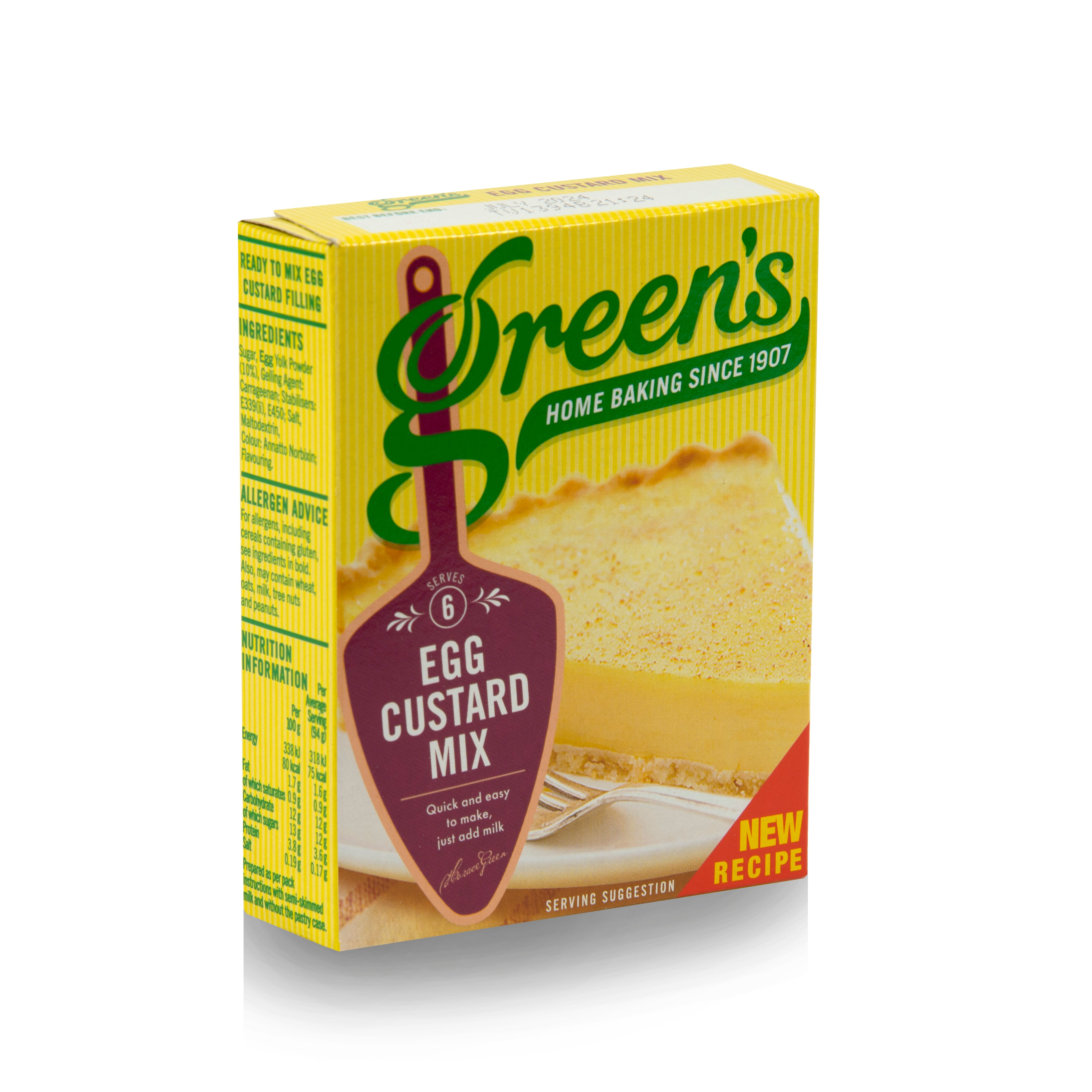 Green's Egg Custard Mix 54g - Pack of 6