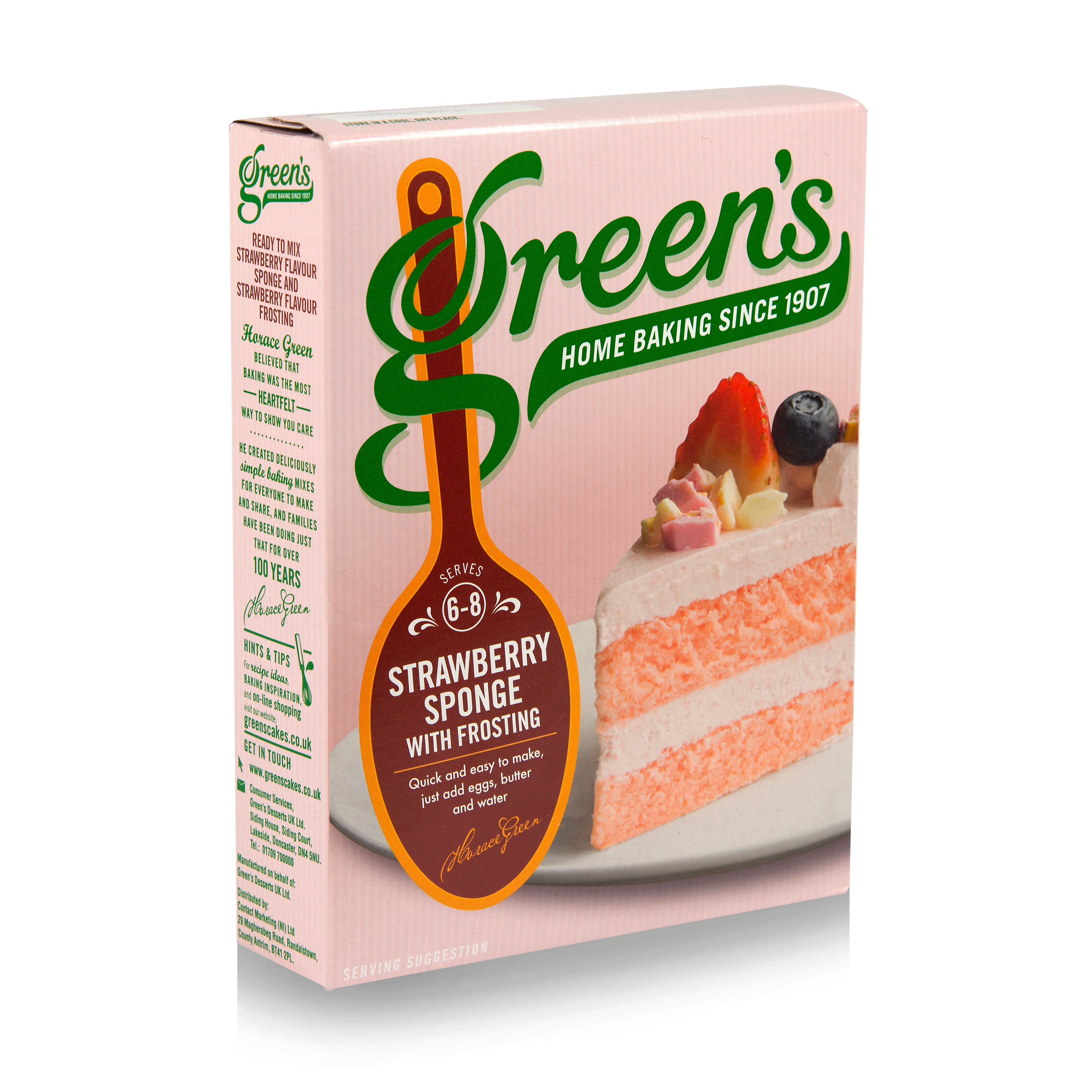 Green's Strawberry Cake and Frosting Mix 381g